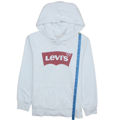 Mens UK Size S Levi's White Pullover Hoodie