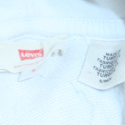 Mens UK Size S Levi's White Pullover Hoodie
