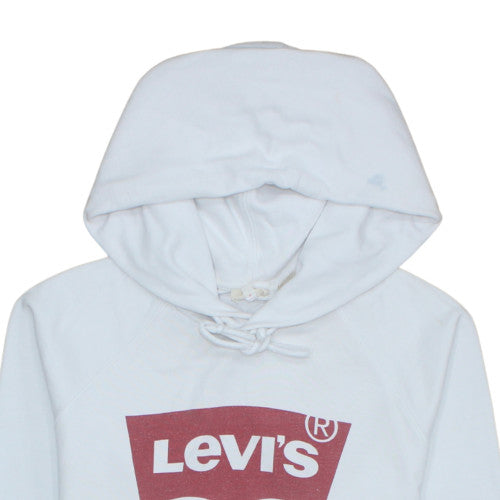 Mens UK Size S Levi's White Pullover Hoodie