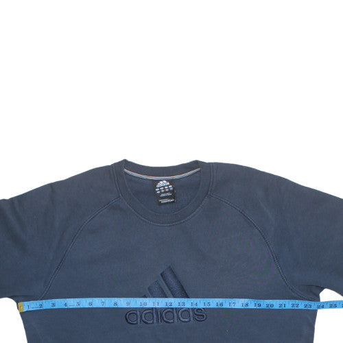 Mens UK Size L Adidas Blue Pullover Sweatshirt