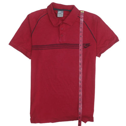 Nike Men's Red Short Sleeve Cotton Polo Shirt Size M