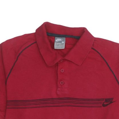 Nike Men's Red Short Sleeve Cotton Polo Shirt Size M