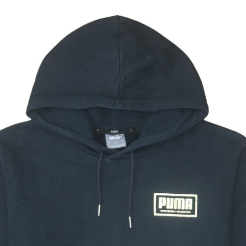 Mens UK Size L Puma Black Pullover Hoodie