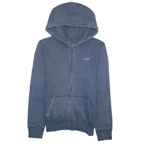 Mens UK Size M Hollister Blue Full Zip Hoodie