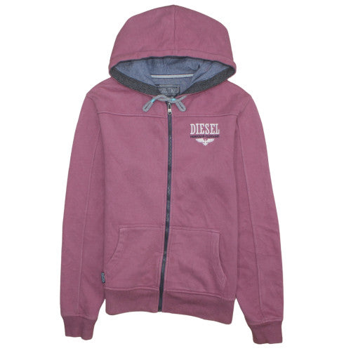 Mens UK Size M Diesel Purple Full Zip Hoodie