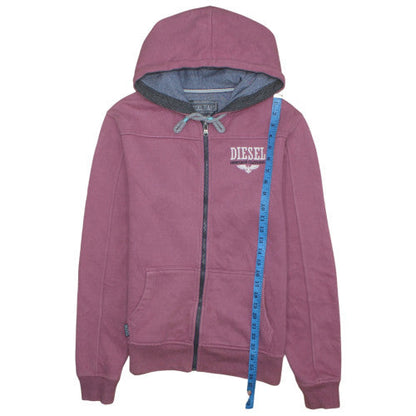Mens UK Size M Diesel Purple Full Zip Hoodie