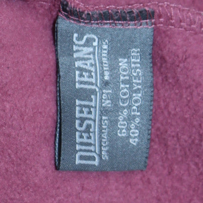 Mens UK Size M Diesel Purple Full Zip Hoodie