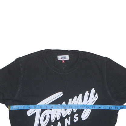 Tommy Jeans Men's Black Logo Short Sleeve Cotton T-Shirt M