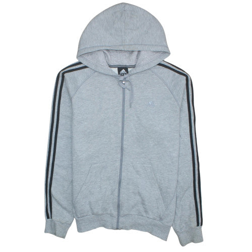 Mens UK Size L Adidas Grey Full Zip Hoodie