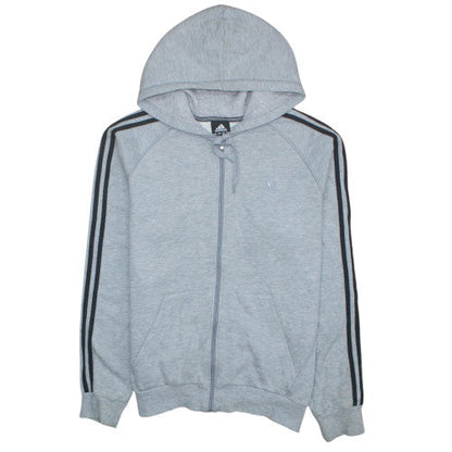 Mens UK Size L Adidas Grey Full Zip Hoodie