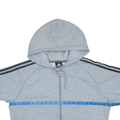 Mens UK Size L Adidas Grey Full Zip Hoodie