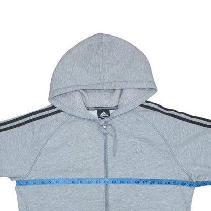 Mens UK Size L Adidas Grey Full Zip Hoodie