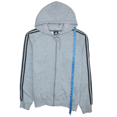 Mens UK Size L Adidas Grey Full Zip Hoodie