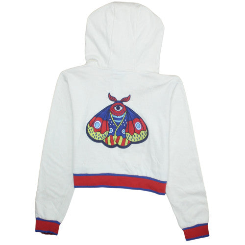Womens UK Size 10 Adidas White Pullover Hoodie