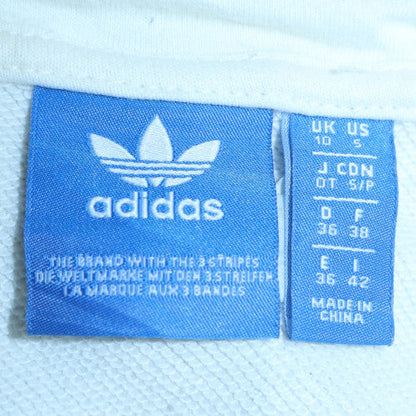 Womens UK Size 10 Adidas White Pullover Hoodie