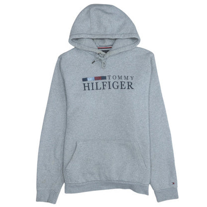 Mens UK Size L Tommy Hilfiger Grey Pullover Hoodie