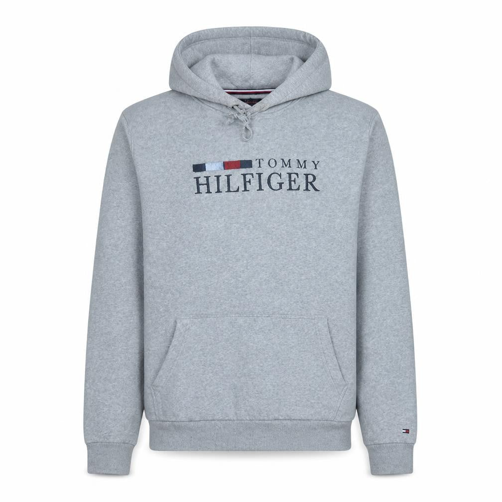 Mens UK Size L Tommy Hilfiger Grey Pullover Hoodie