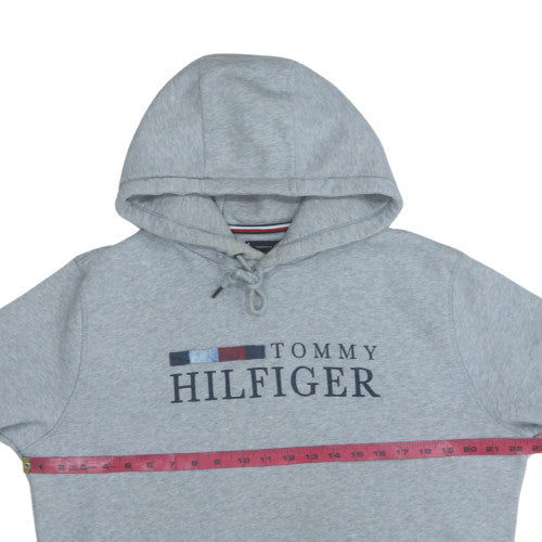 Mens UK Size L Tommy Hilfiger Grey Pullover Hoodie