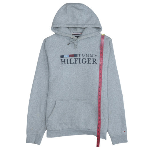 Mens UK Size L Tommy Hilfiger Grey Pullover Hoodie