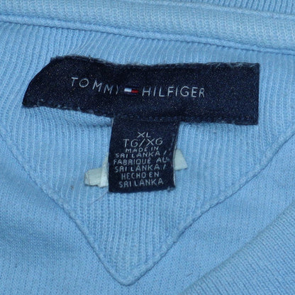 Tommy Hilfiger Men’s Blue V-Neck Cotton Pullover Jumper XL