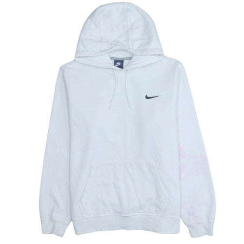 Mens UK Size L Nike White Pullover Hoodie