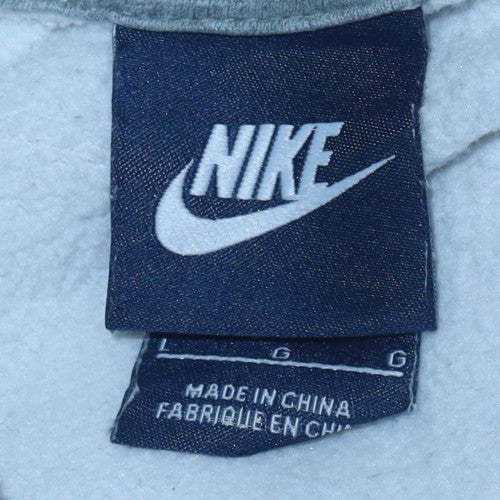 Mens UK Size L Nike White Pullover Hoodie