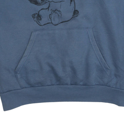 Womens UK Size M Disney Blue Pullover Hoodie
