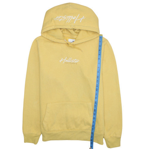 Mens UK Size M Hollister Yellow Pullover Hoodie