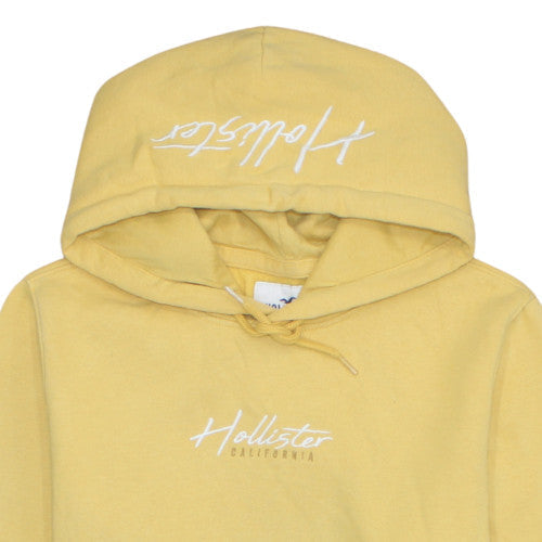 Mens UK Size M Hollister Yellow Pullover Hoodie