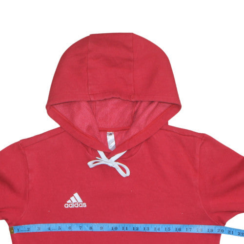 Mens UK Size S Adidas Red Pullover Hoodie