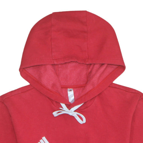 Mens UK Size S Adidas Red Pullover Hoodie