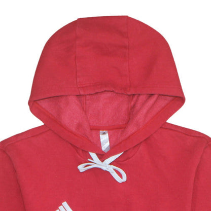 Mens UK Size S Adidas Red Pullover Hoodie