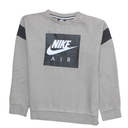 Nike Boys Grey Air Logo Crew Neck Fleece Sweatshirt 12-13 Years