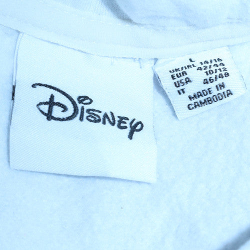 Womens UK Size L Disney White Pullover Hoodie