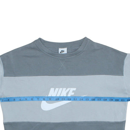 Nike Boys Grey Colourblock Crew Neck Sweatshirt XL 158-170cm
