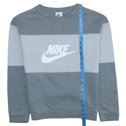 Nike Boys Grey Colourblock Crew Neck Sweatshirt XL 158-170cm