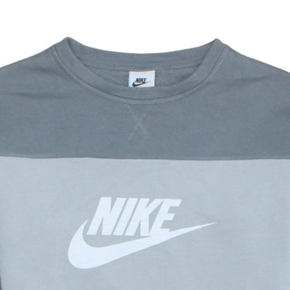 Nike Boys Grey Colourblock Crew Neck Sweatshirt XL 158-170cm