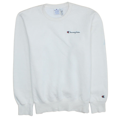 Mens UK Size M Champion White Pullover Sweatshirt