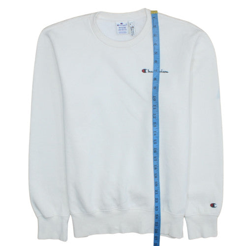 Mens UK Size M Champion White Pullover Sweatshirt