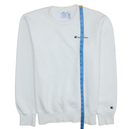 Mens UK Size M Champion White Pullover Sweatshirt
