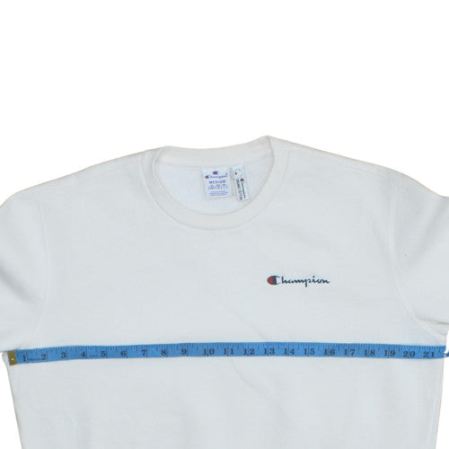 Mens UK Size M Champion White Pullover Sweatshirt