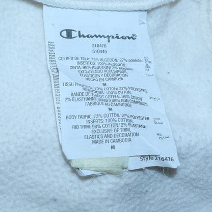 Mens UK Size M Champion White Pullover Sweatshirt
