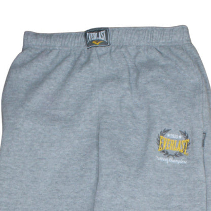 Everlast Men's Grey Fleece Sweatpants S Regular Fit Activewear Trousers