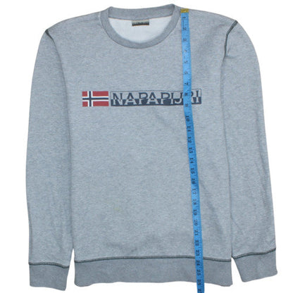 Mens UK Size S Napapijri Grey Pullover Sweatshirt