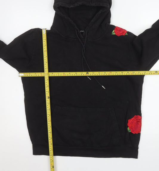 Womens UK Size M Brave Soul Black Pullover Hoodie