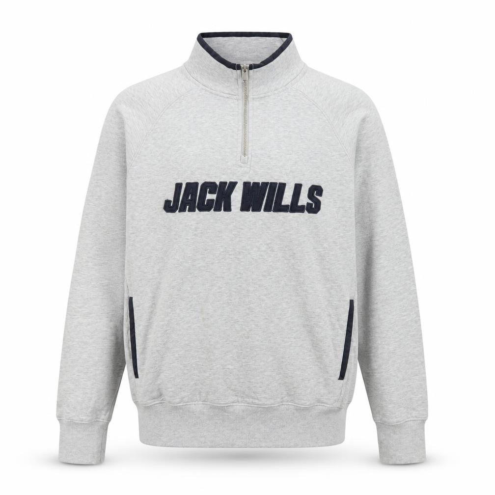 Mens UK Size S Jack Wills Grey 1/4 Zip Sweatshirt