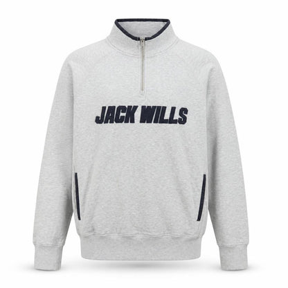Mens UK Size S Jack Wills Grey 1/4 Zip Sweatshirt