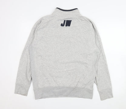 Mens UK Size S Jack Wills Grey 1/4 Zip Sweatshirt