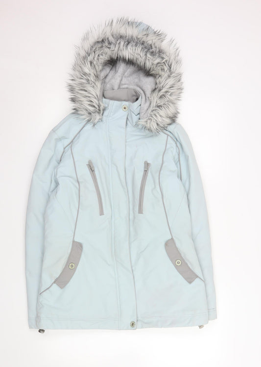 Womens UK Size S Marks and Spencer Blue Puffer Jacket