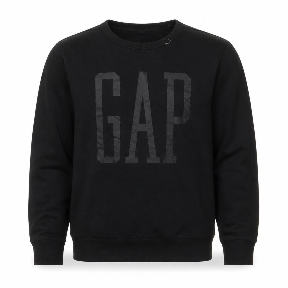 Gap Mens Black M Crew Neck Pullover Sweatshirt Cotton Blend